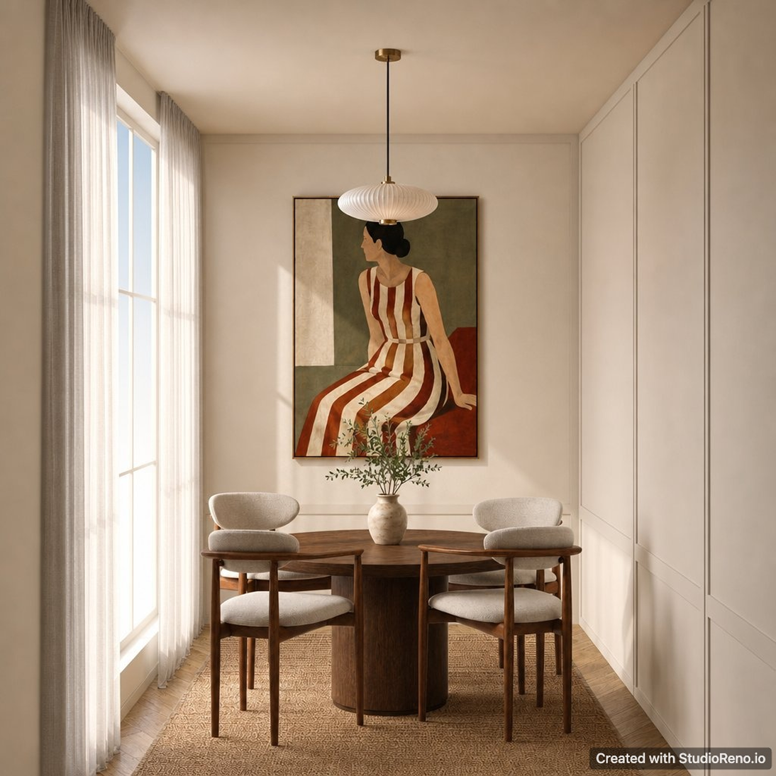 Final photoreal render of the composed room